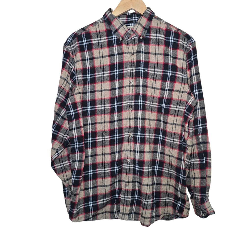 Red Head Brand Co Flannel Shirt Mens Large Plaid Button Down Cotton